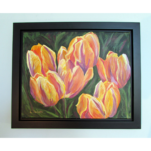 Orange Tulips 16" x 20" by Linda Sacketti