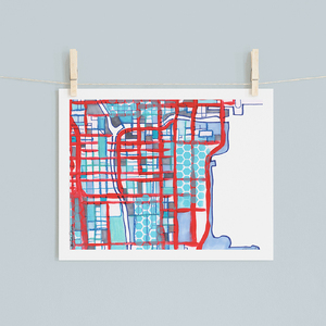 Chicago Loop Giclee Print -16x20" (Sold Unframed) by Jennifer Carland