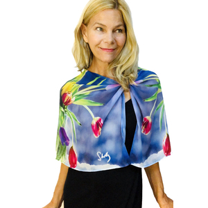 TULIPS SCARF Shelly Lawler Scarf Collection by Shelly Lawler