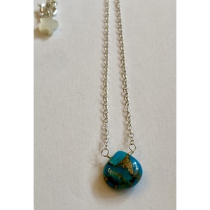 Blue Turquoise Necklace by Candace Marsella