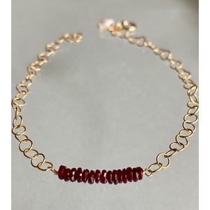 Ruby Circle Bracelet by Candace Marsella