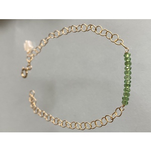 Green Garnet Circle Bracelet by Candace Marsella