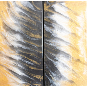 Gold Shadows  Reversible Diptych  20 x 40 inches (10 x 20 each) by Susan Knowles