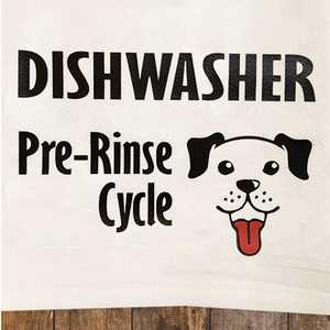 Kitchen Towel - Dishwasher Pre-Rinse Cycle by Cyndi Jensen