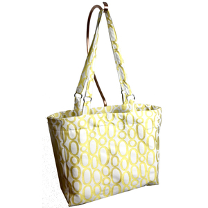 Large Yellow and White Tote by Elizabeth Maurer