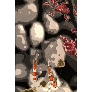 Koi & Cherry Blossoms (Commissioned) by Deane Rabe