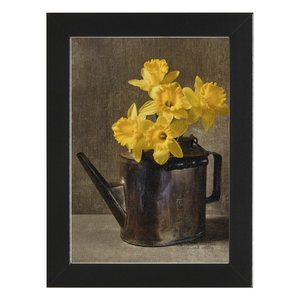 6" x 8" Railroad Teapot with Daffodils by Jack Kraig