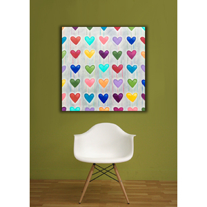 Queen of Hearts canvas giclee print 24x24 by Carla Bank
