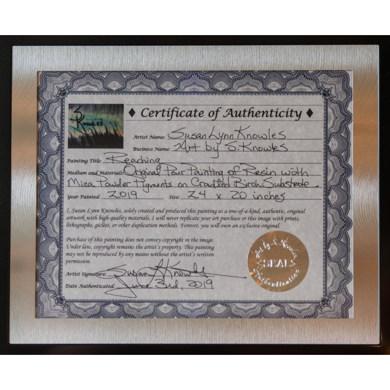 Certificate of Authenticity  - Signed and Sealed by Susan Knowles