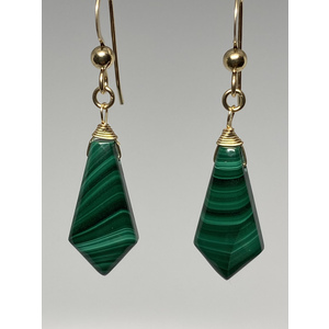 Pair of Malachite Earrings  by Candace Marsella