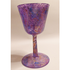 Purple Glass Wine Goblet by Deborah Potash Brodie