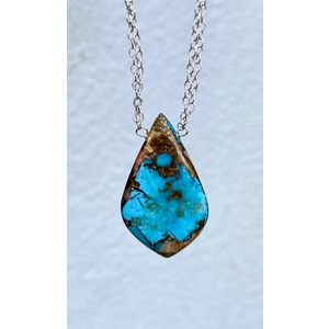 Turquoise Oyster Shell pendant Necklace by Candace Marsella