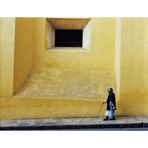 "Yellow Wall and Lady" by zeny cieslikowski