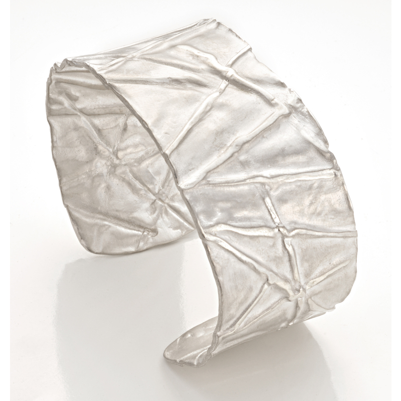 Silver Folded Cuff by Diana Widman