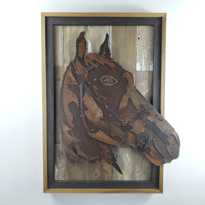 SOLD- Rustic Metal Horse "Lance" by Brandon DeNormandie
