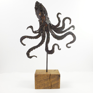 SOLD "Kraken" metal art sculpture by Brandon DeNormandie