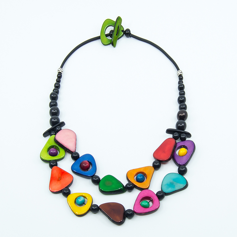Carmen Double Strand Tagua Necklace by Ande Axelrod