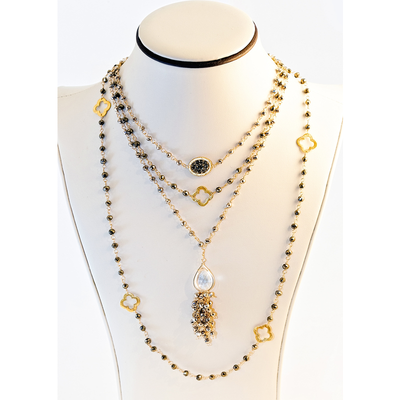 Triple Layer Waterfall Necklace  by Barbara  Weinreb