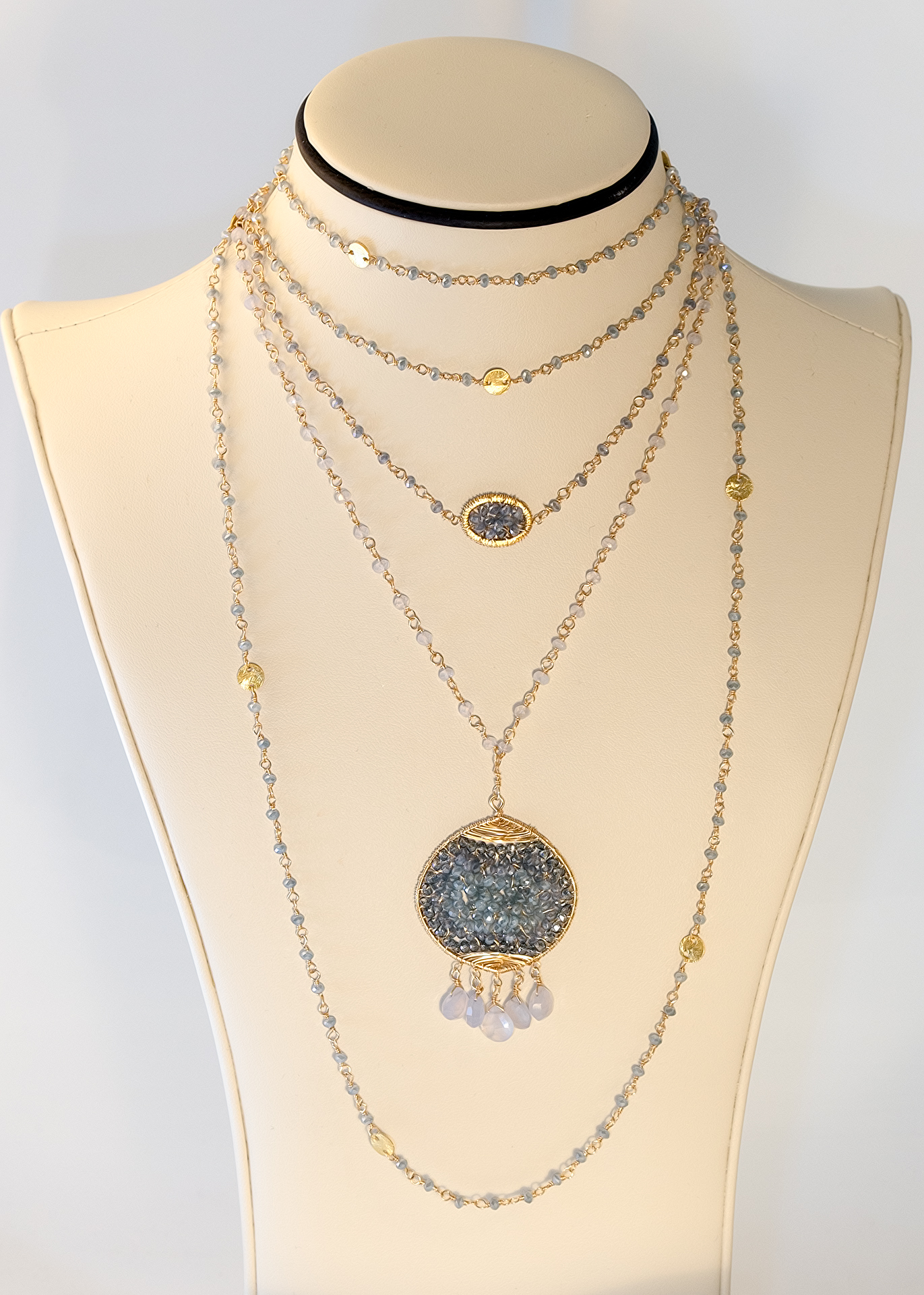 ArtZipper! Necklaces & Pendants, Triple Medallion Wrap Necklace by ...