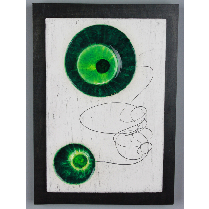 Jellyfishish Green Eye single tile by Jeffrey Pender