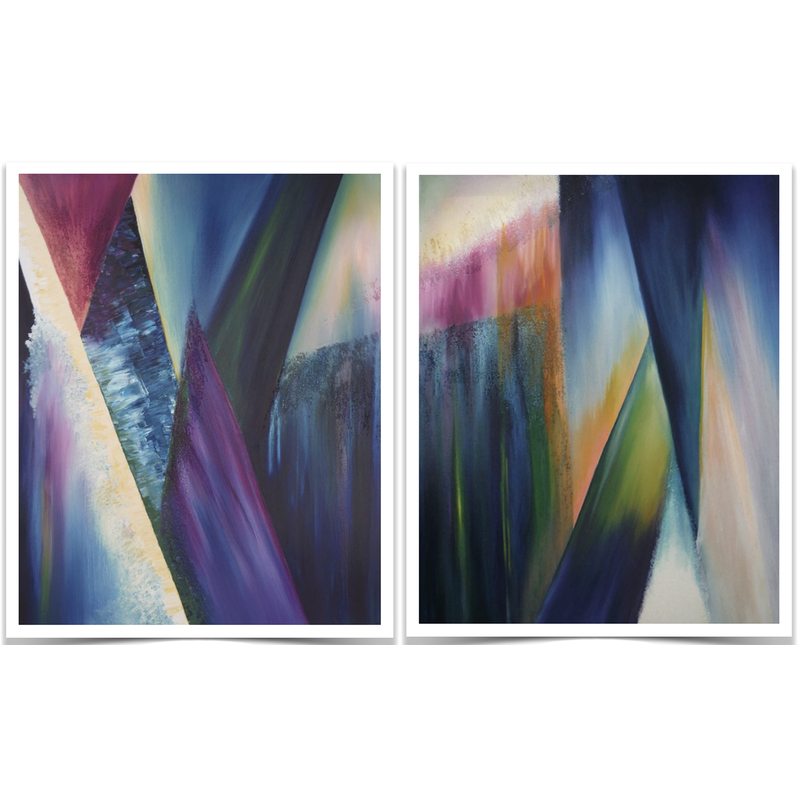 Crystals Diptych Limited Edition Fine Art Print by Carolina Garzon
