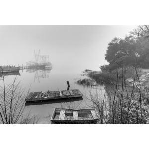 Foggy Morning at the Docks by Philip Heim