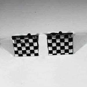 Cufflinks - Silver Checkerboard by Bobby Harr