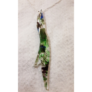 Meadow's Fairy Wing Fused Glass Necklace by Kat Huddleston