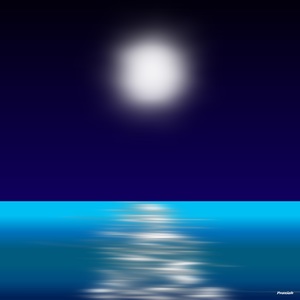 Moon Over Maui (" 30 x  30") by Frank Franiak