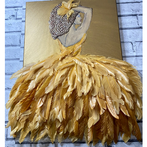 Gold Leaf Feather Princess  by Rolanda Hudson