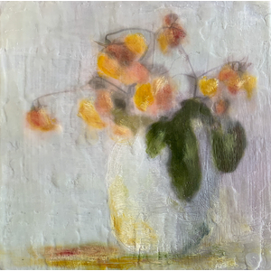 Bouquet in White Vase by susan leith