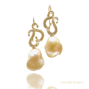 Serenade in Pale Gold - Baroque Pearls by Ann Flick
