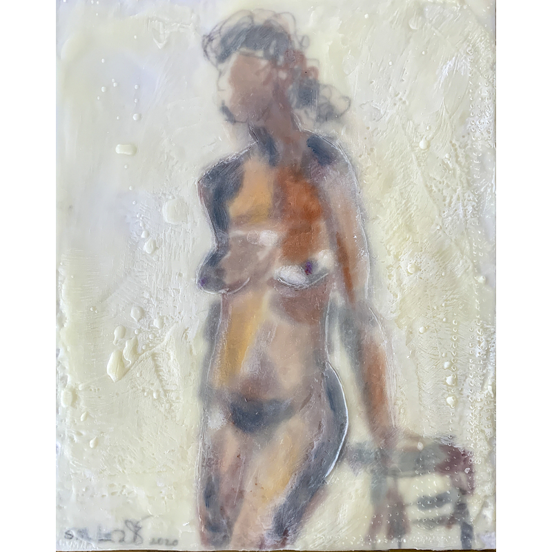Nude with Stool by susan leith