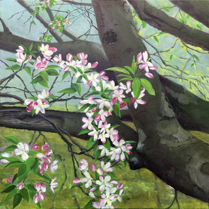 Spring Crabtree  25"h x 25" by Dorothy Mason