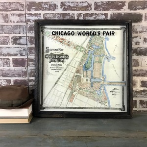 Chicago World's Fair 1893 Reproduction map by Amy Manning