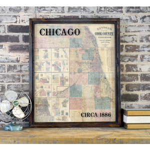 Chicago 1886 - Cook County Map by Amy Manning