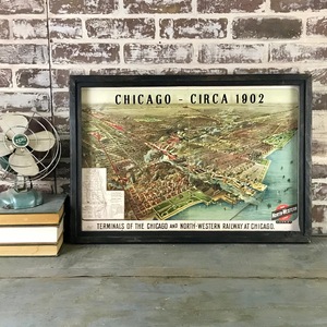 Chicago 1902 NW Rail Map by Amy Manning