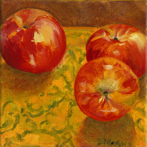 3 Apples 8" x 8" by Dorothy Mason