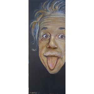 Einstein Sticking Out Tongue by Janine Monroe