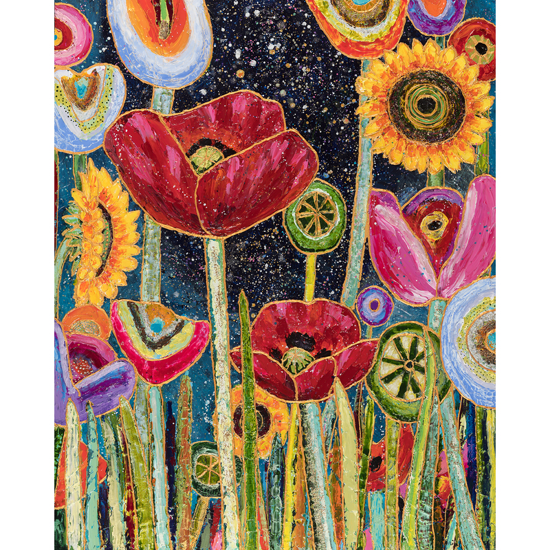 Starry Night Garden by Maria Reyes Jones