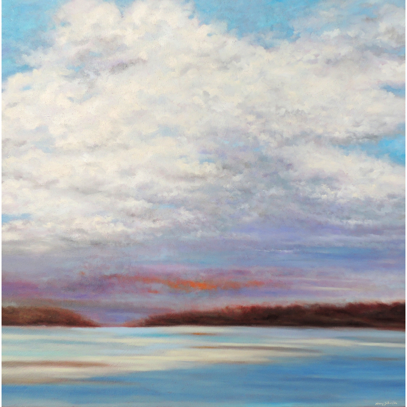 Clouds Over the Channel - 36" x 36" by Mary Johnston