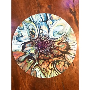 Acrylic Painting on 12" Round  #6617 by Kathy Miller