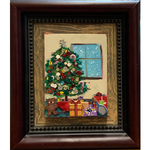 Christmas Collage - 10" X 12" framed - Free Shipping by Bob Leopold