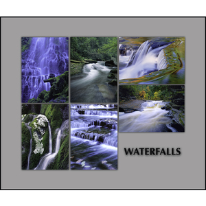 Set of 6 notecards titled:  Waterfalls by Ron Mellott