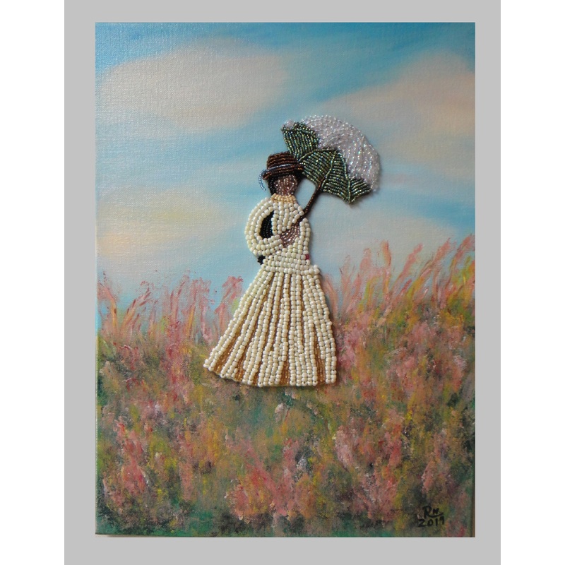 Women with Umbrella - inspiration of Claude Monet by Renata Maliszewski