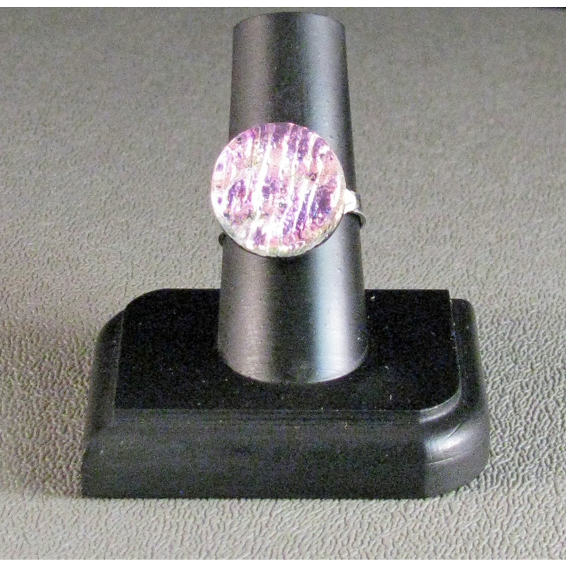 Purple Shimmer Dichroic Ring by Sheila Papaioannou