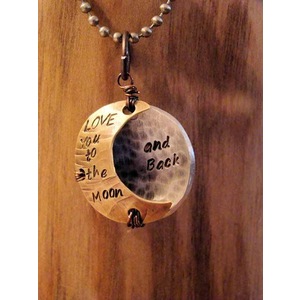Love You to the Moon and Back Pendant by Jody Flemming