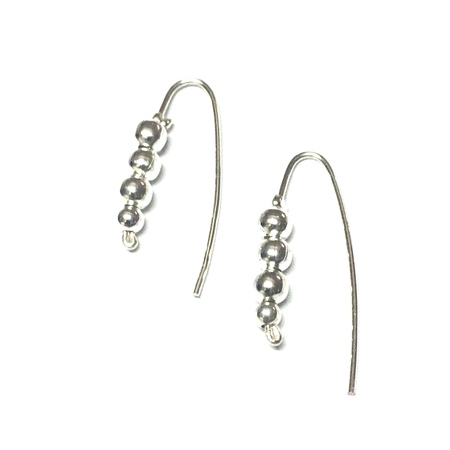 Medium ear wires silver small silver balls