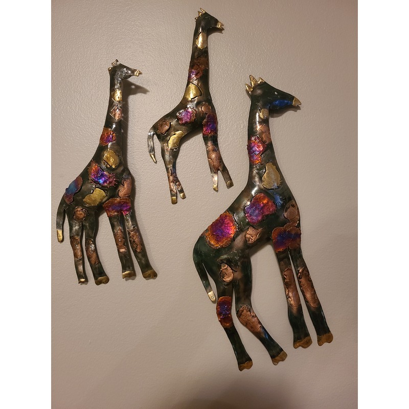 Set of 3 Giraffes by Sergio Barcena