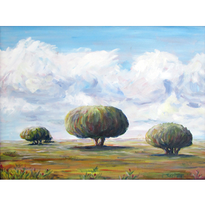 On the plains of Spain, 24" x 18" by Linda Sacketti